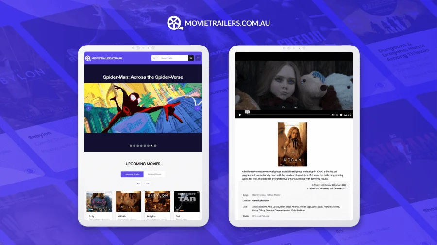 Movietrailer project screenshot