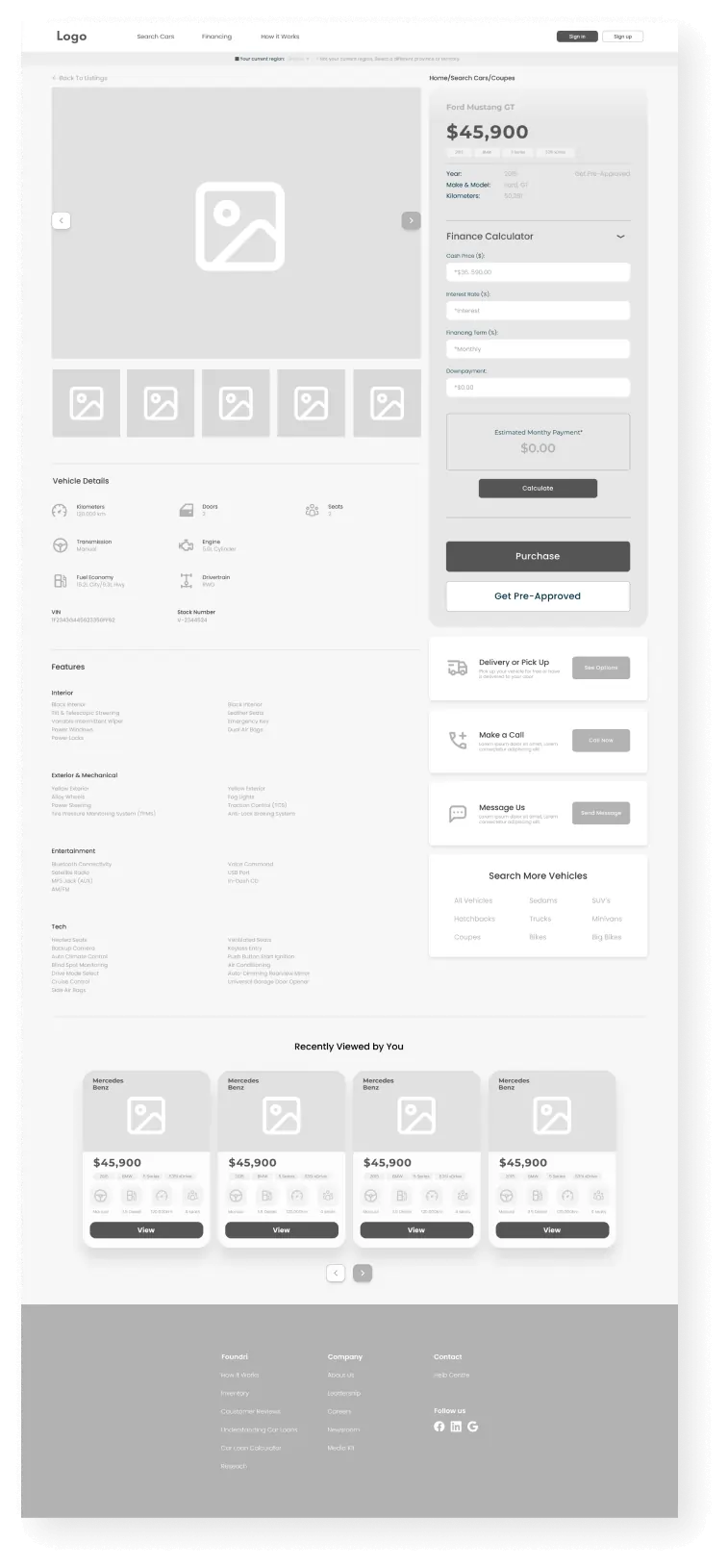 Foundri wireframe 2